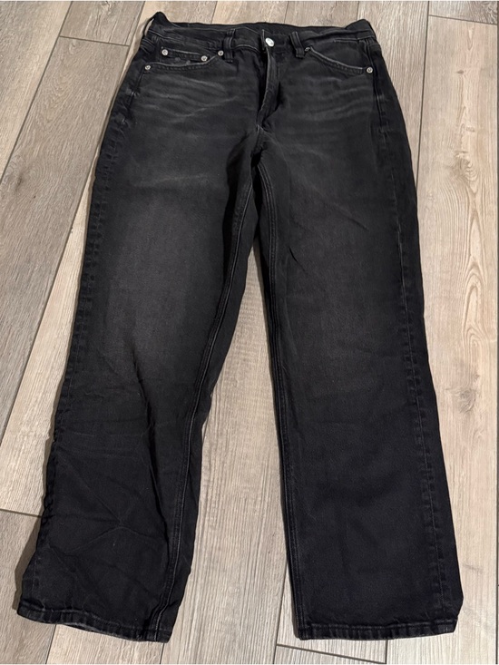 American Eagle Outfitters Denim - Women's American Eagle Super High Rise Ankle Straight Jeans Washed Black